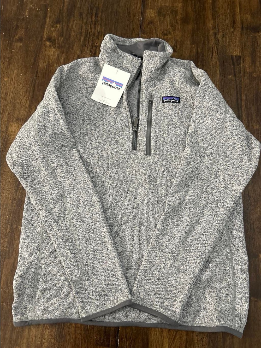 Patagonia Men’s Heather Gray Half-Zip Fleece Pullover